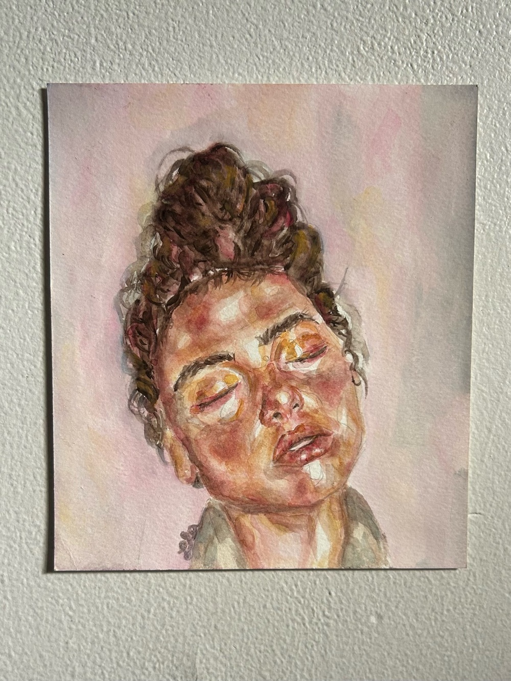 Original Watercolor Painting “Drifting” 8 x 8 inches